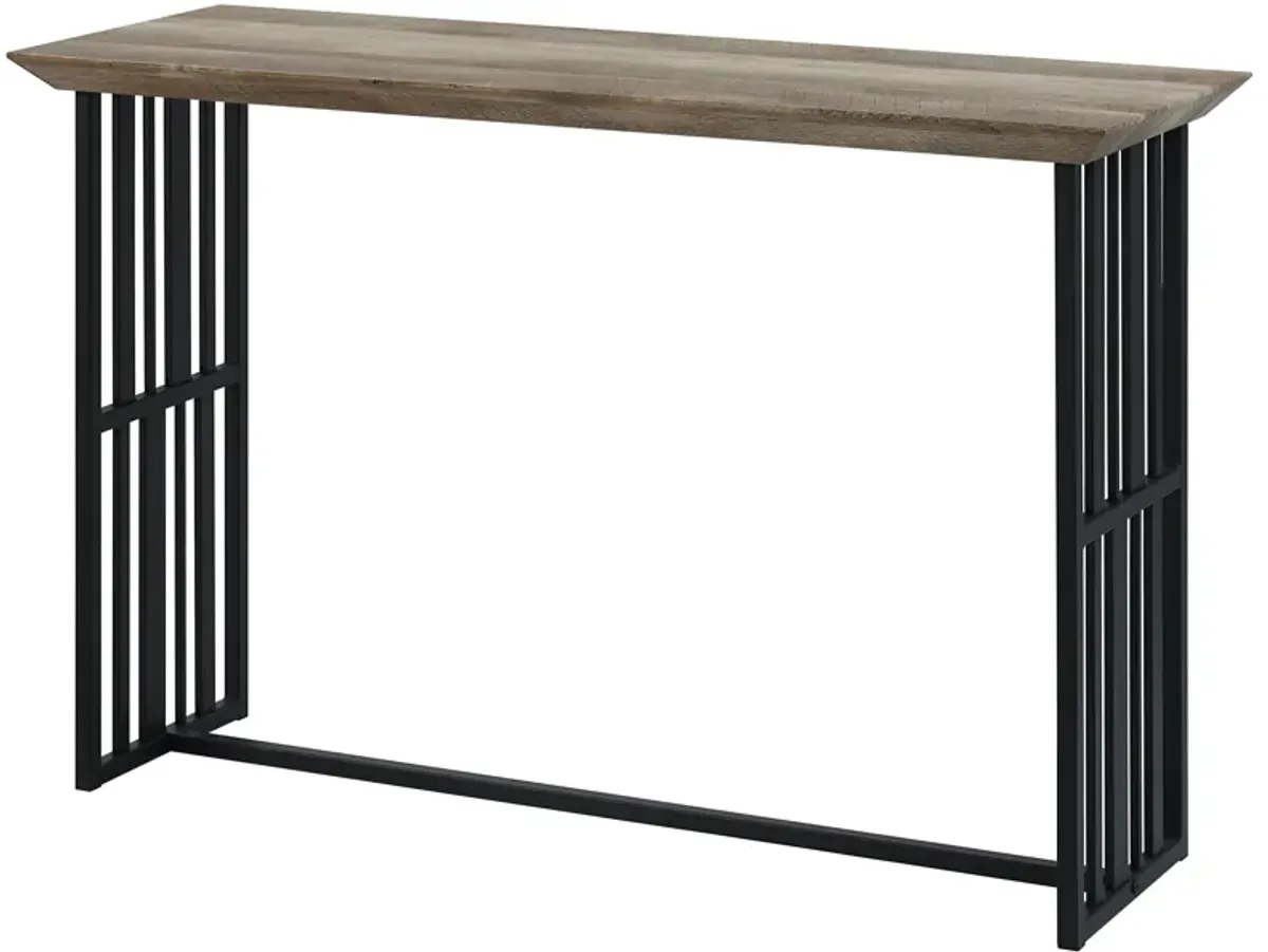 ACME Zudora Sofa Table, Antique Oak & Black Finish