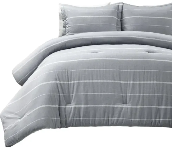 Soft Stripe 3-Piece Comforter Set Lightweight Bedding for a Stylish Bedroom Look