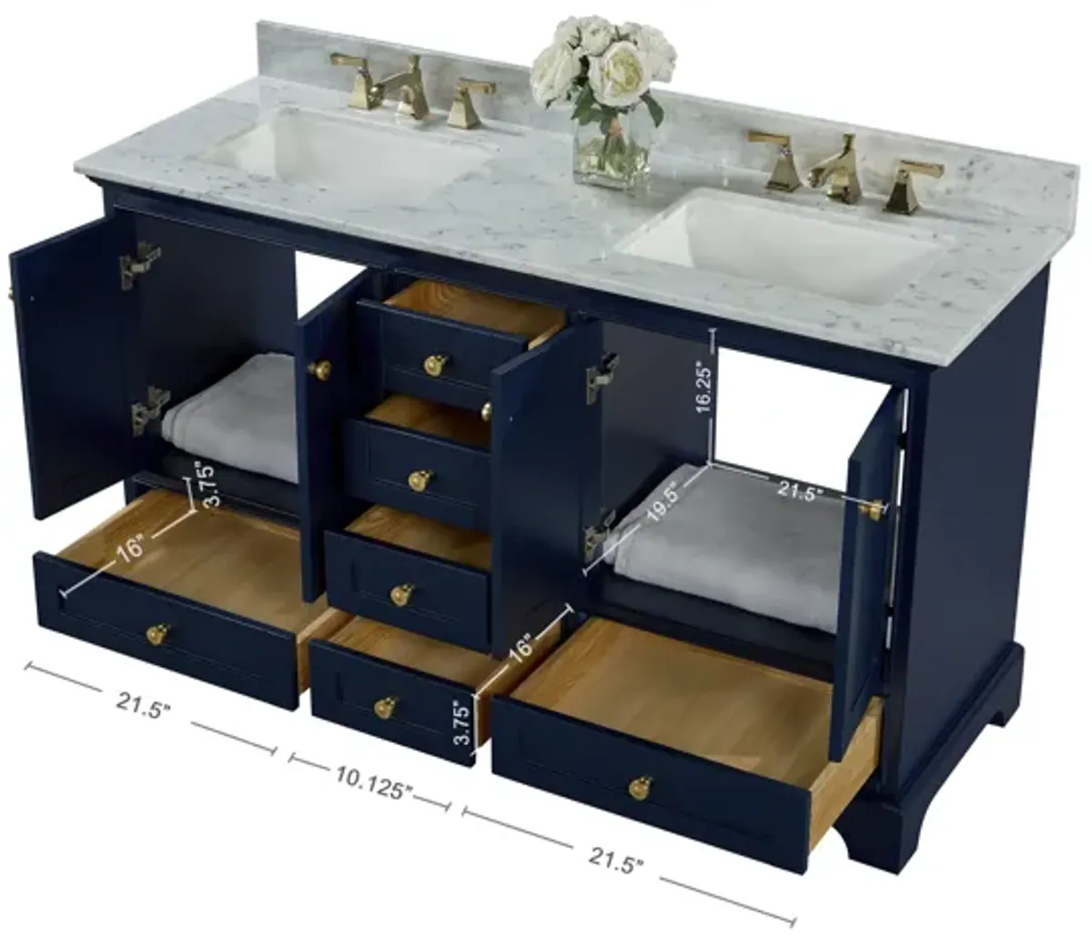 Audrey 60 in. Bath Vanity Set