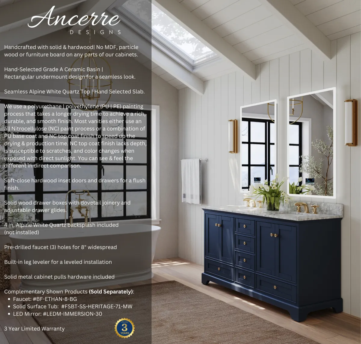 Audrey 60 in. Bath Vanity Set