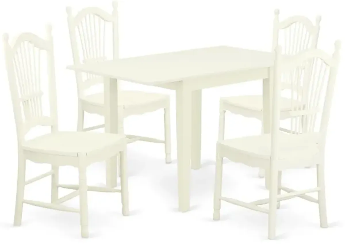 Dining Room Set Linen White, NDDO5-LWH-W