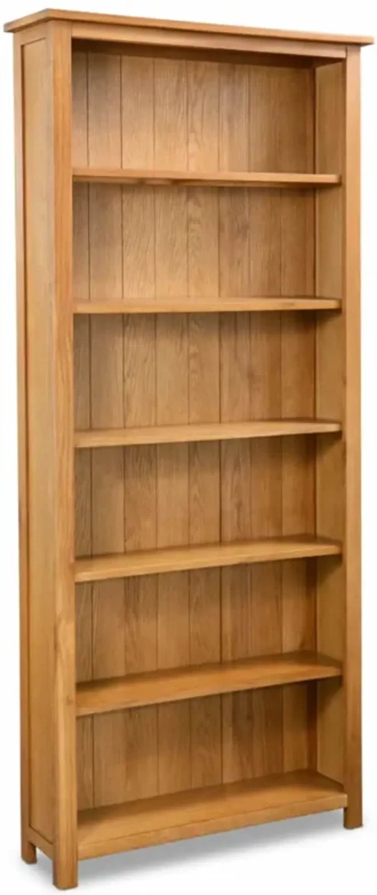 vidaXL 6-Tier Bookcase 31.5"x8.9"x70.9" Solid Oak Wood