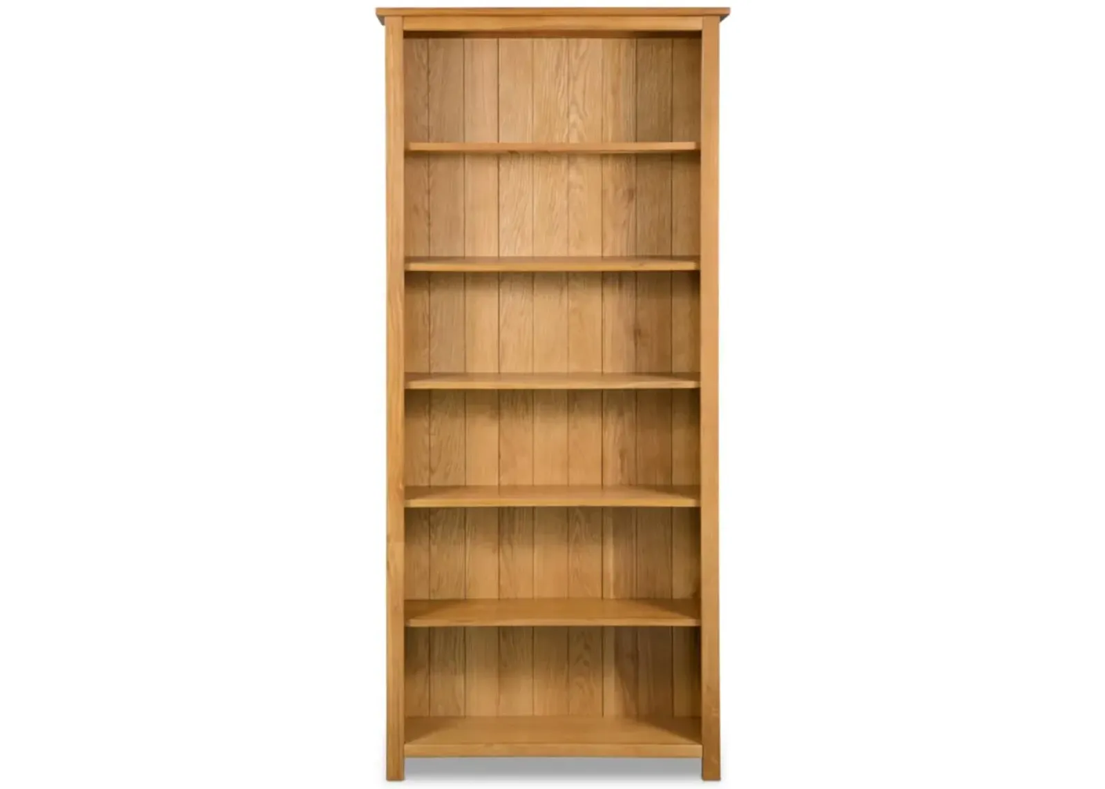 vidaXL 6-Tier Bookcase 31.5"x8.9"x70.9" Solid Oak Wood