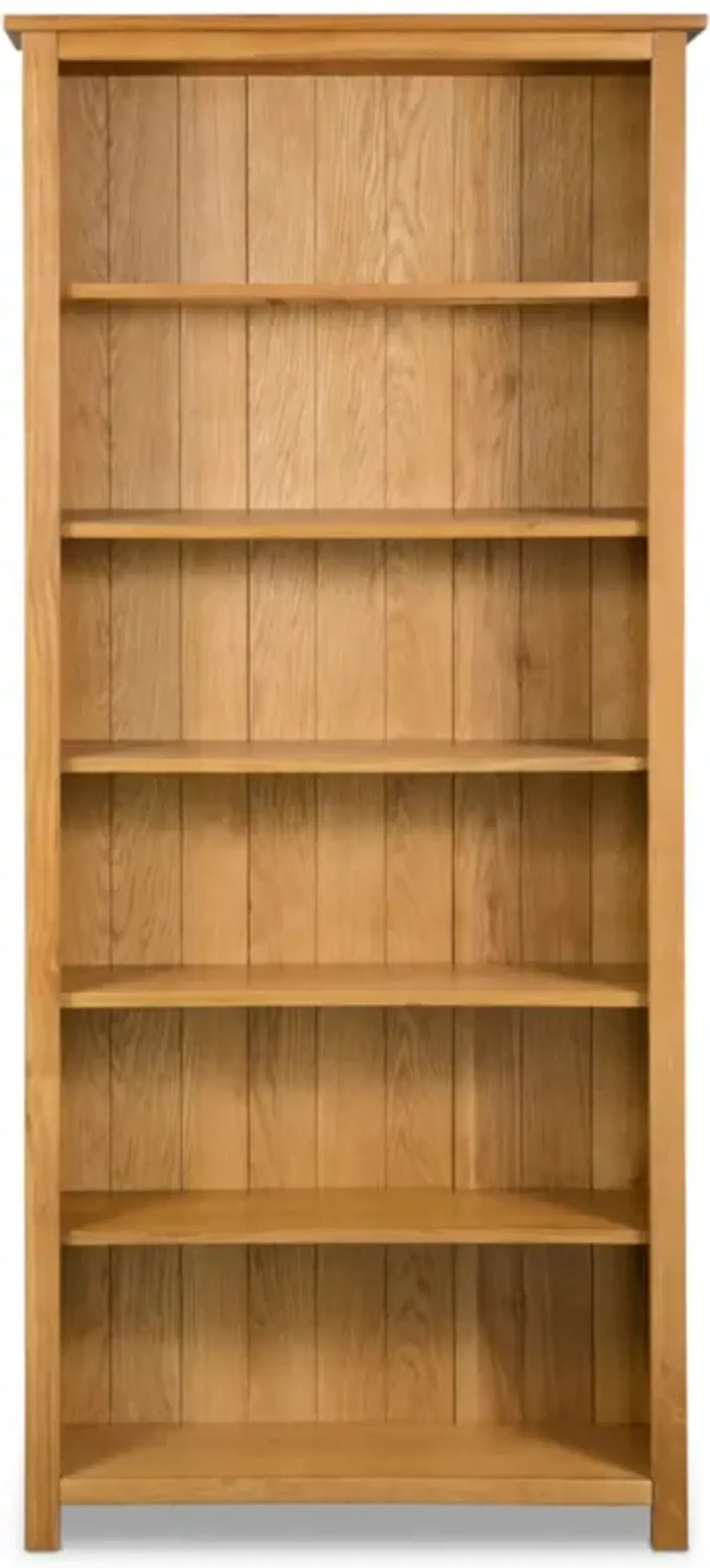 vidaXL 6-Tier Bookcase 31.5"x8.9"x70.9" Solid Oak Wood