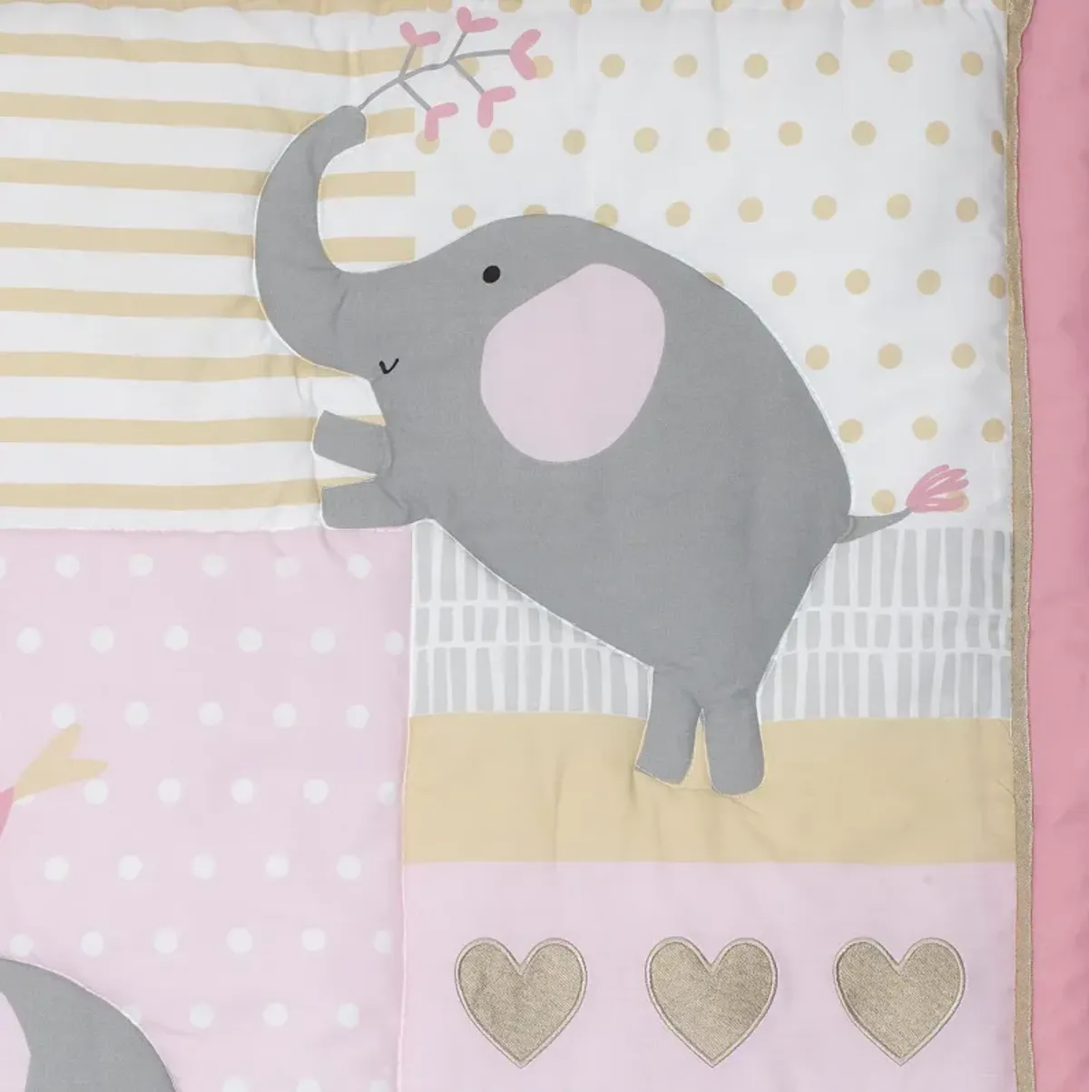 Bedtime Originals Eloise 3-Piece Crib Bedding Set - Pink, Gray, White, Animals