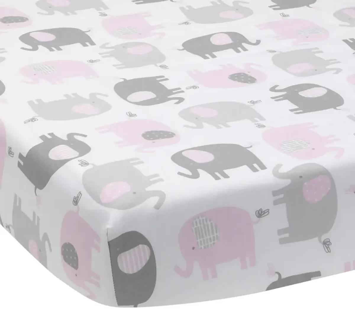 Bedtime Originals Eloise 3-Piece Crib Bedding Set - Pink, Gray, White, Animals