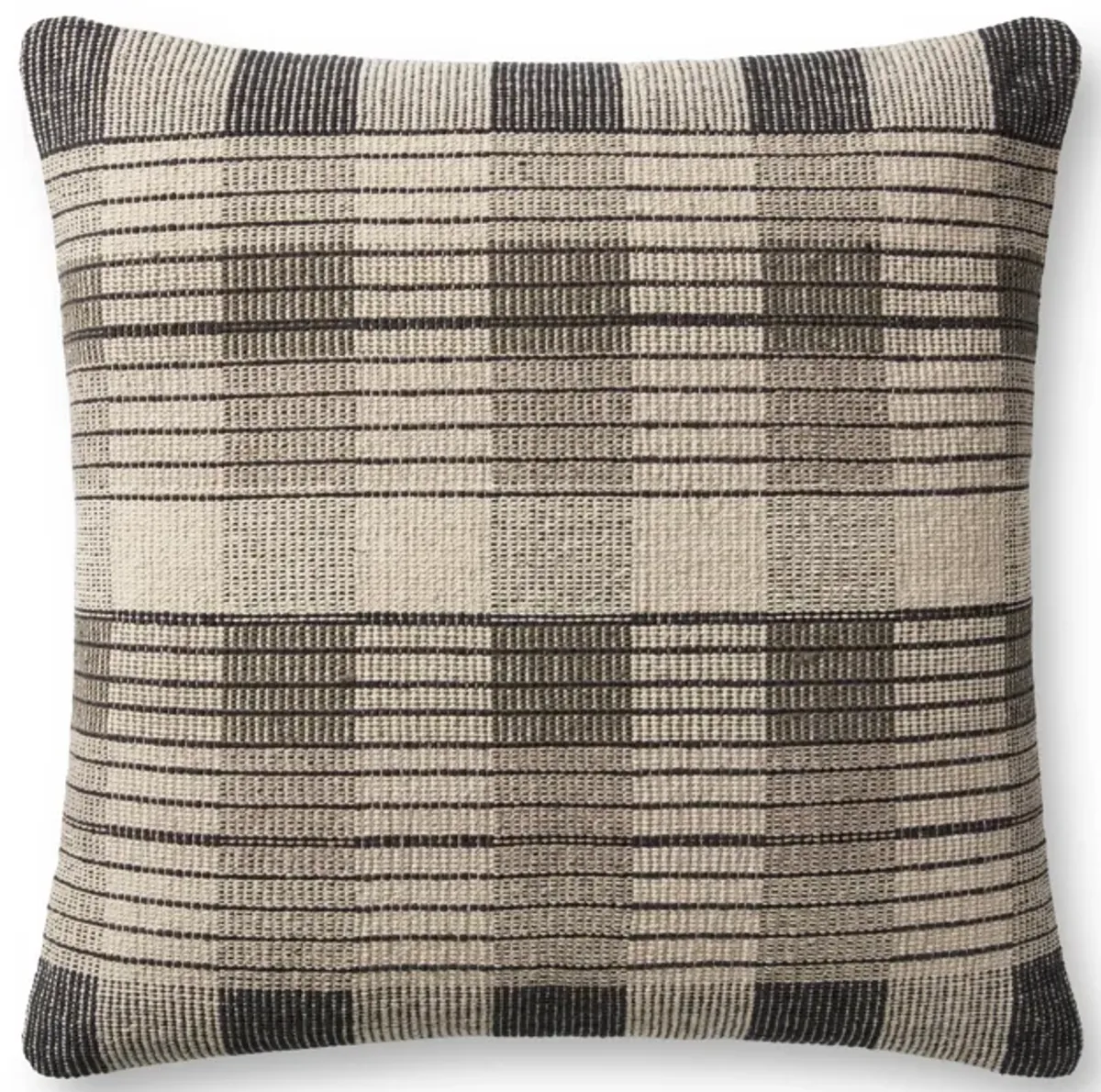 Blythe PAL0009 Ivory/Black 22"x22" Polyester Pillow by Amber Lewis x Loloi