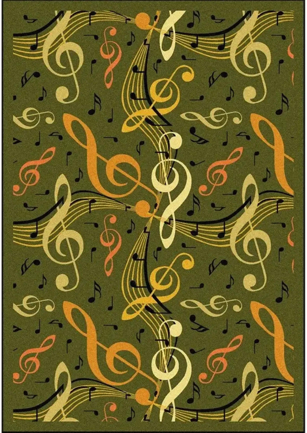 Joy Carpets Kid Essentials Virtuoso 3'10 x 5'4 Area Rug in Color Green