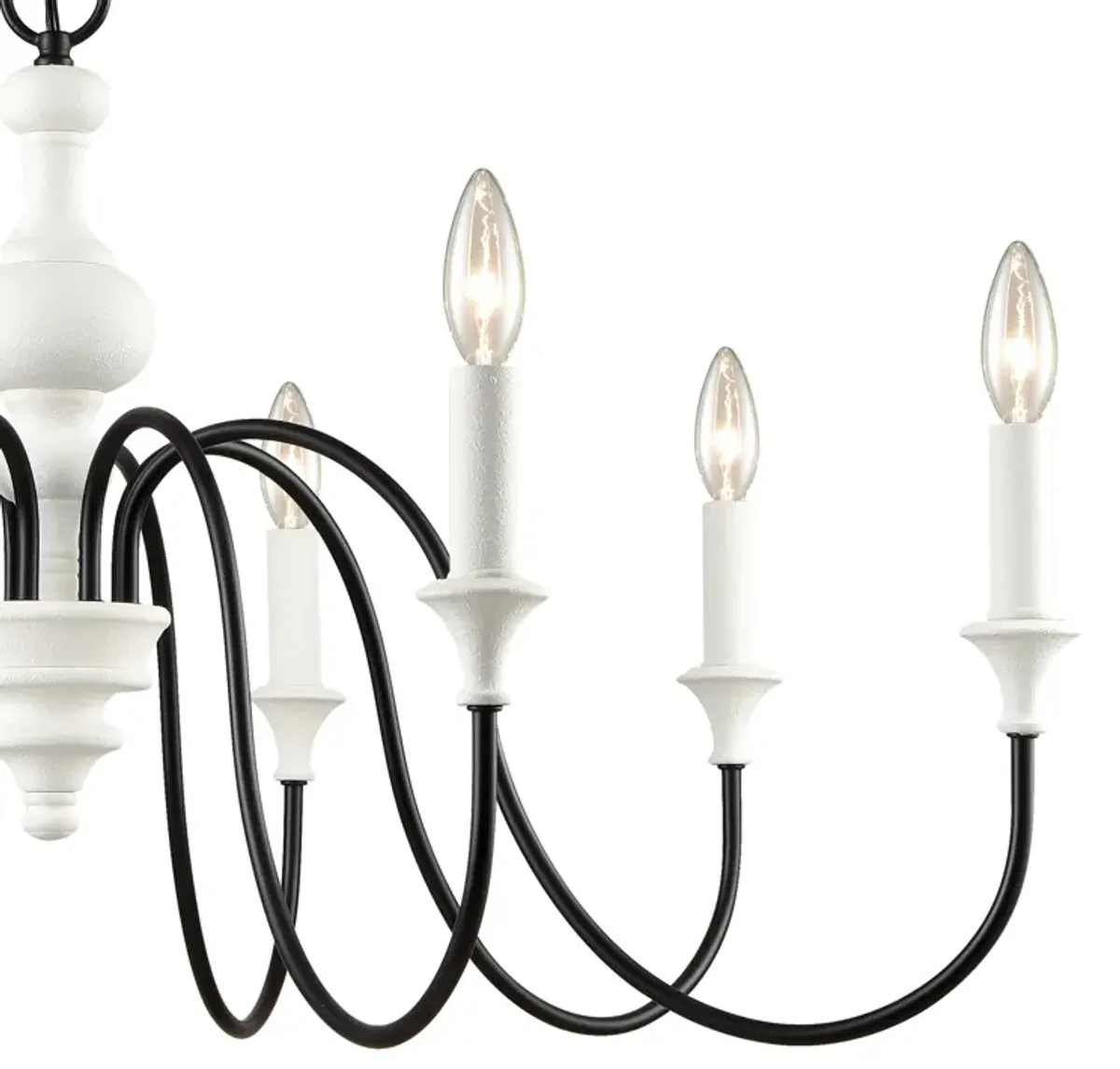 Val De Loire white 8 Light Chandelier