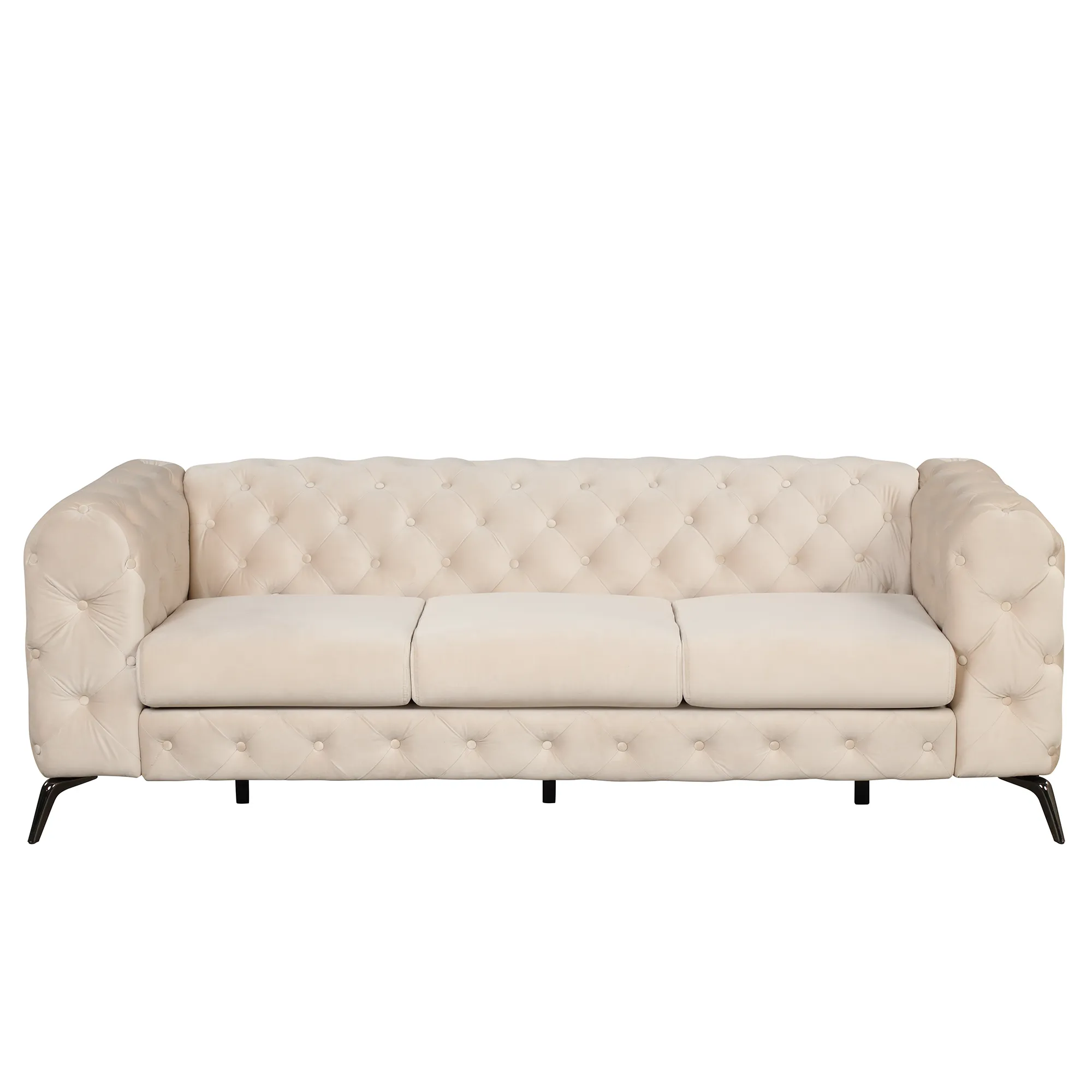 Merax 85.5" Velvet Upholstered Sofa