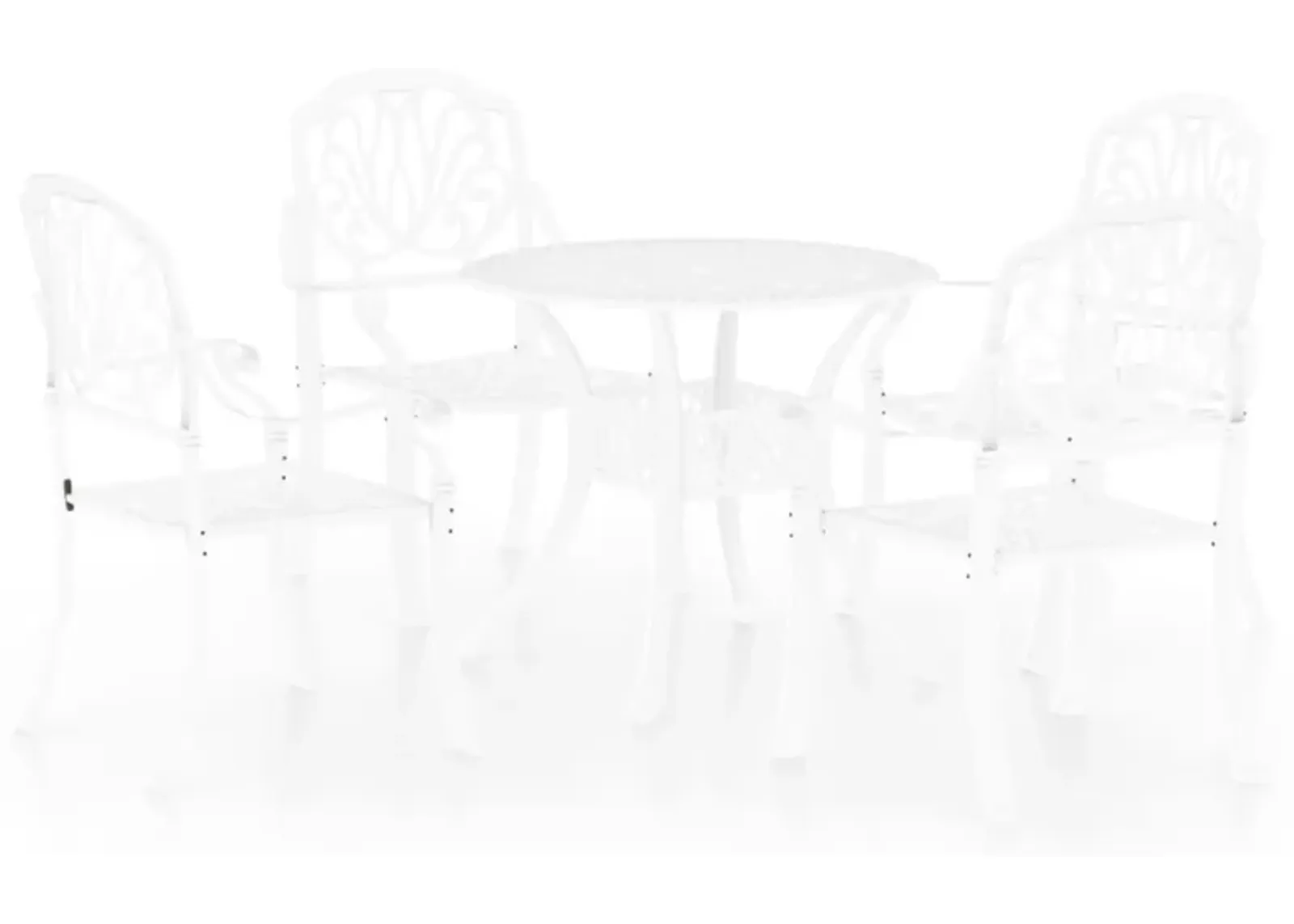 vidaXL 5 Piece Bistro Set Cast Aluminum White