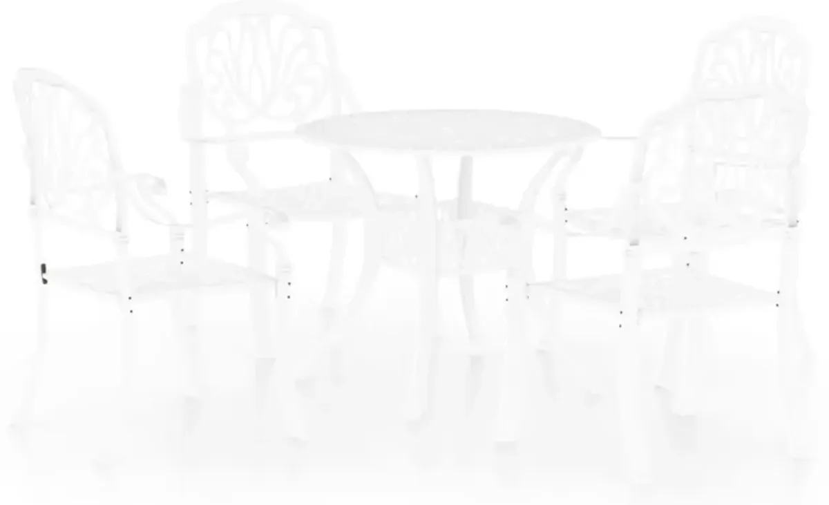 vidaXL 5 Piece Bistro Set Cast Aluminum White