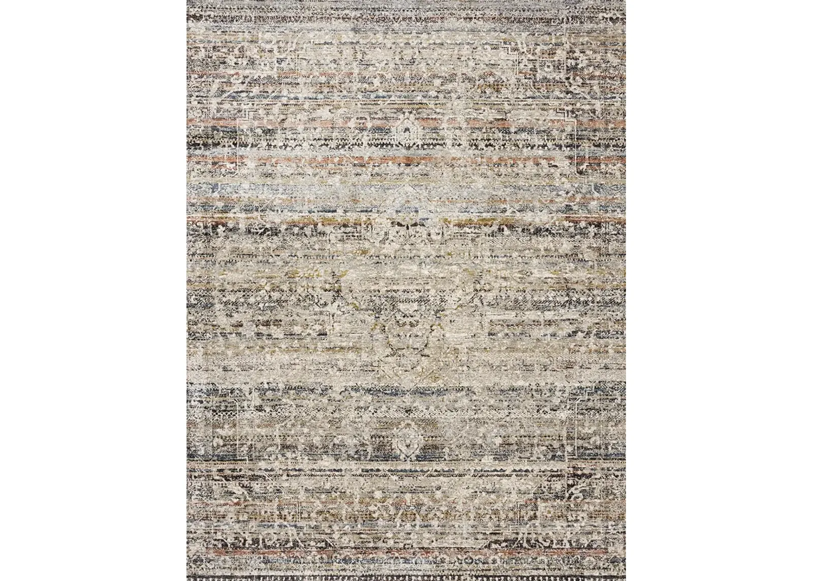 Theia THE03 Taupe/Multi 6'7" x 9'6" Rug