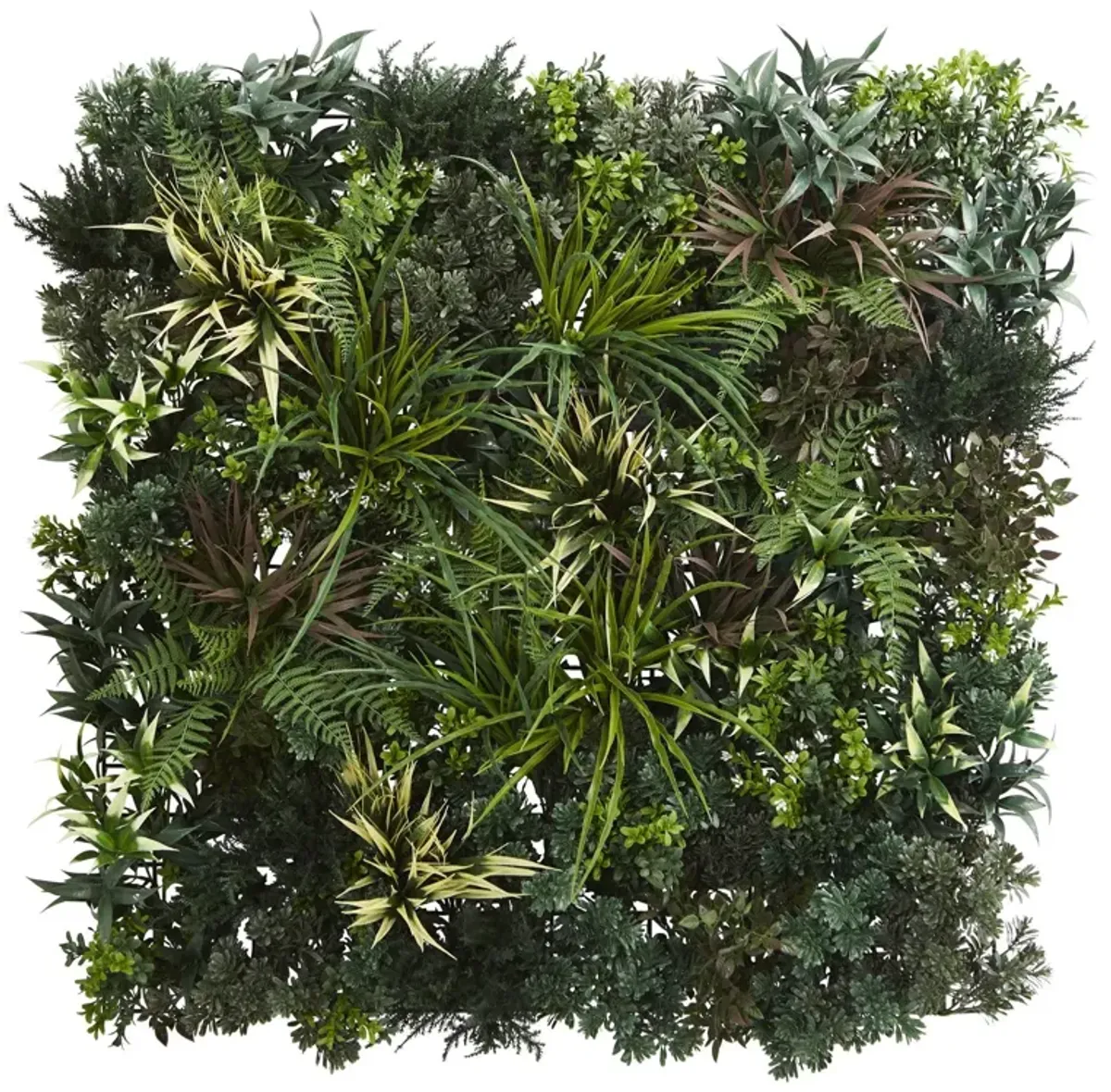 Nearly Natural 3-ft x 3-ft Greens & Fern Artificial Living Wall UV Resist (Indoor/Outdoor)