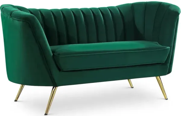 Meridian Furniture Margo Green Velvet Loveseat