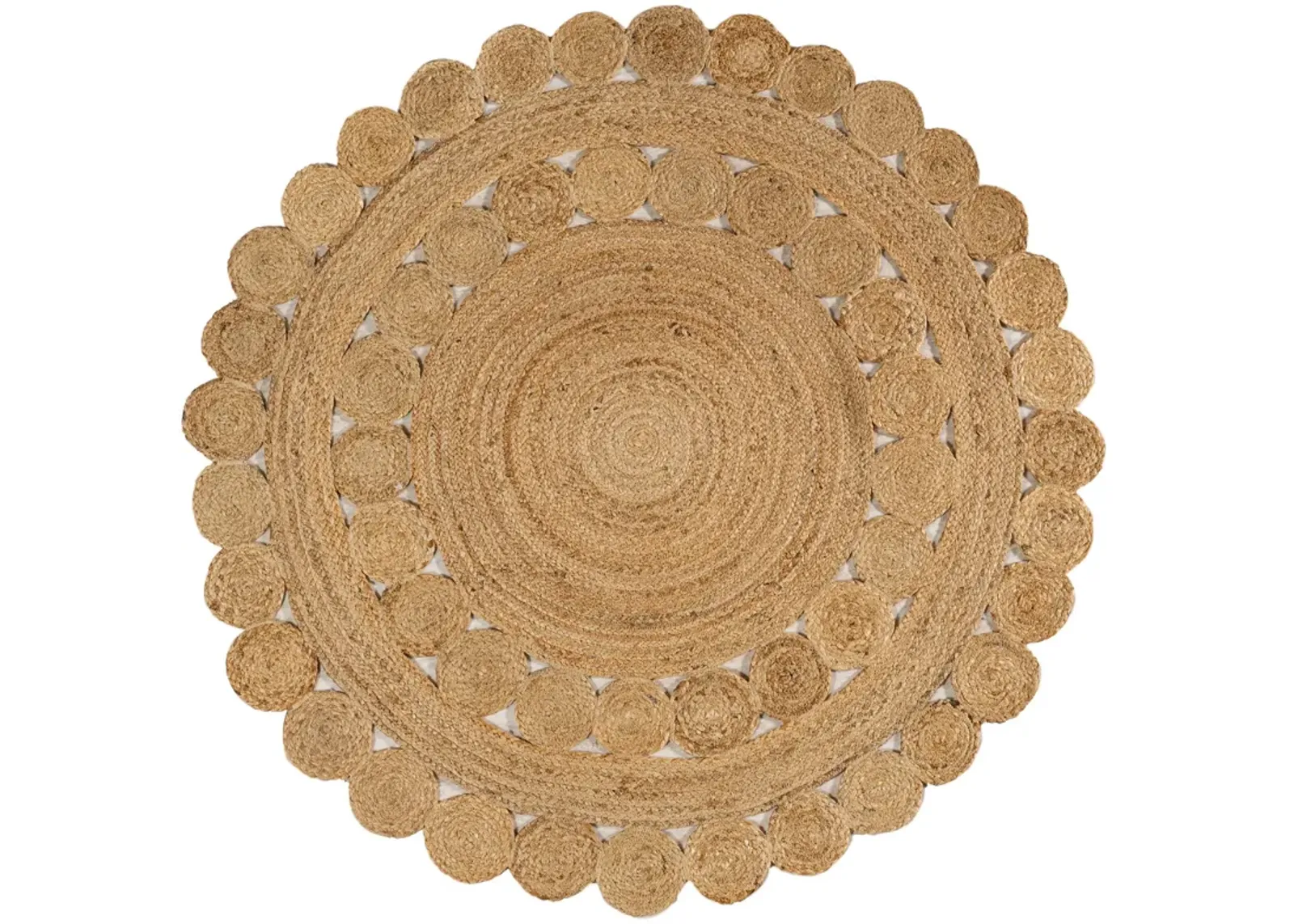 Bodhi Round Natural Jute hippie Circle Natural Round Area Rug