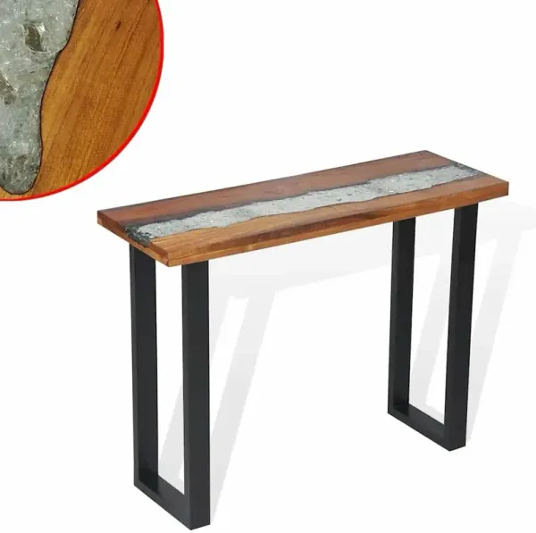 vidaXL Console Table Teak 39.4"x13.8"x29.5", 245065