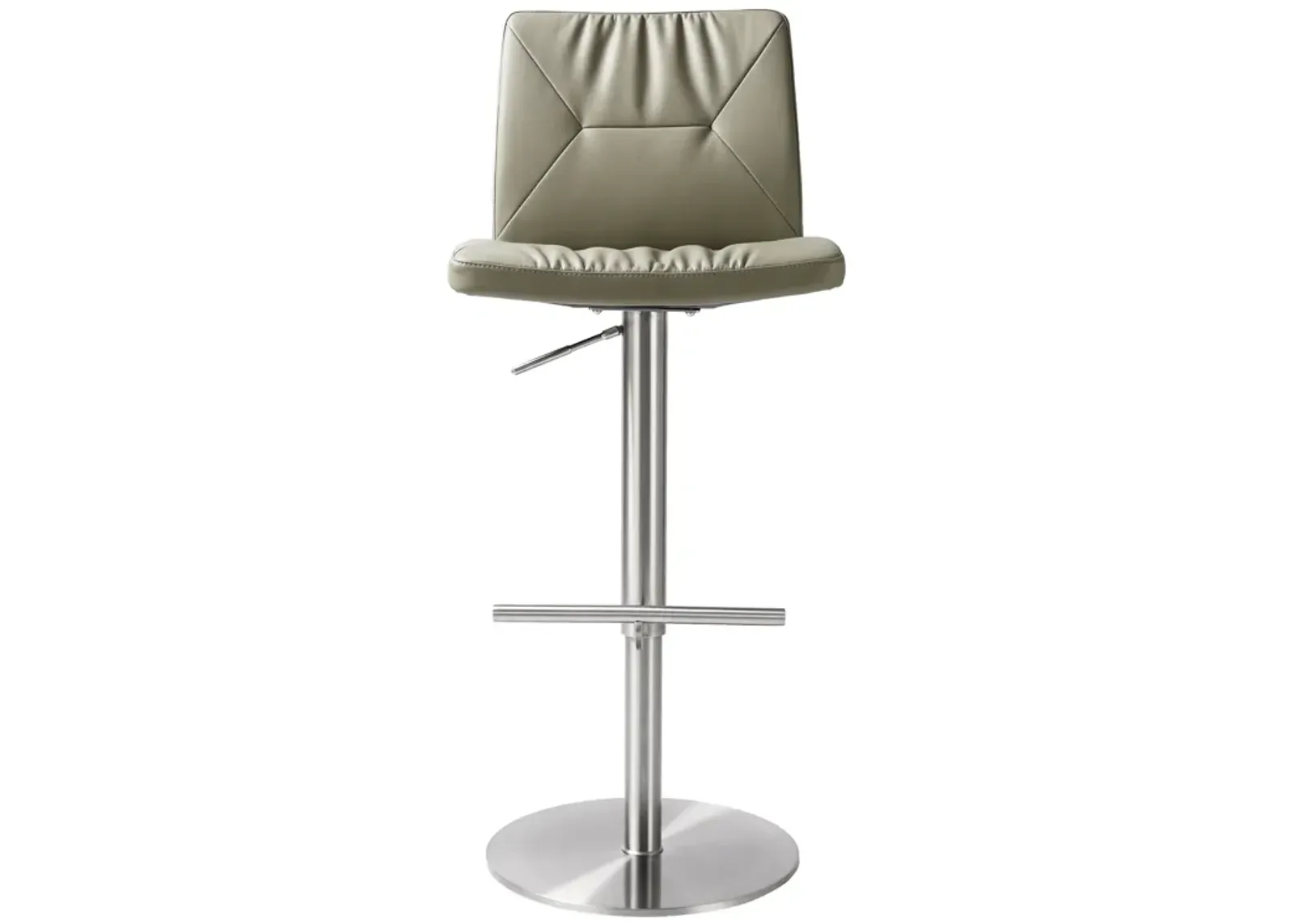 Paddy Vegan Leather on Silver Adjustable Stool