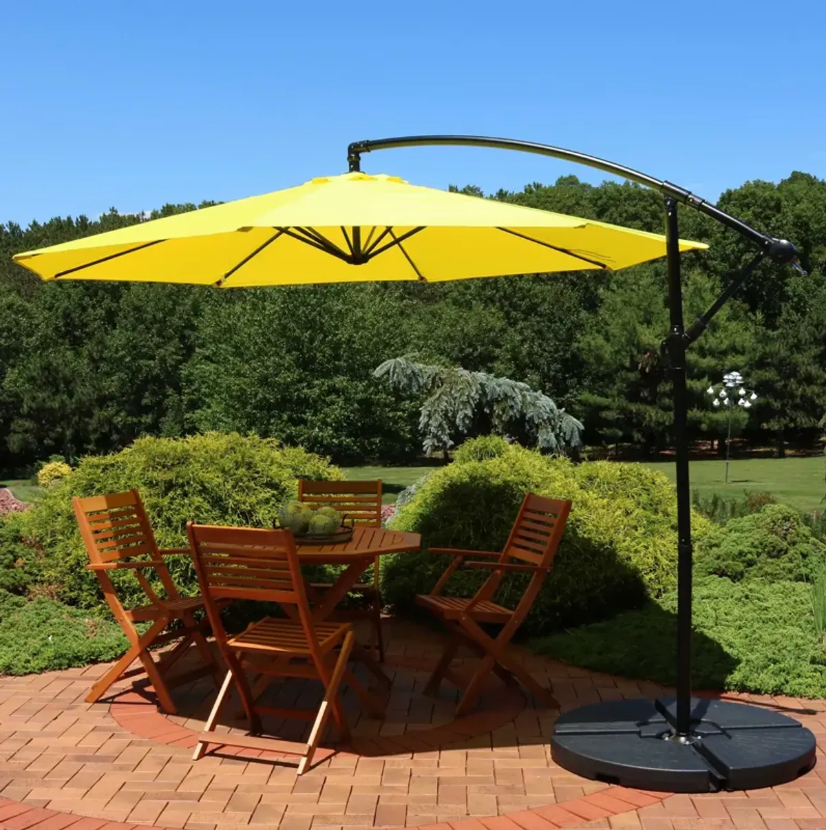 Sunnydaze 9' Cantilever Offset Patio Umbrella with Crank