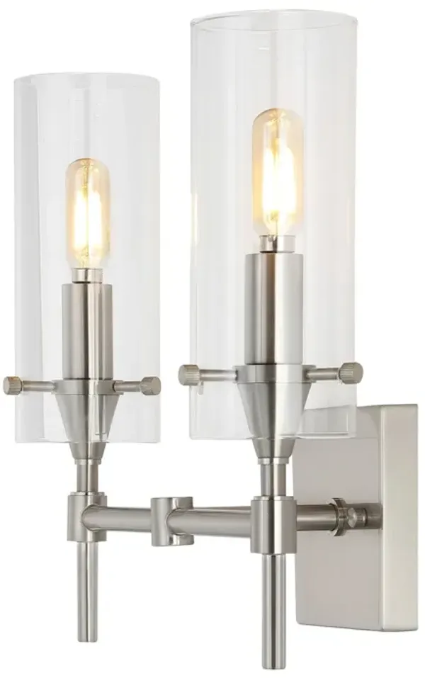 Cato Bohemian Farmhouse Iron/Glass LED Vanity
