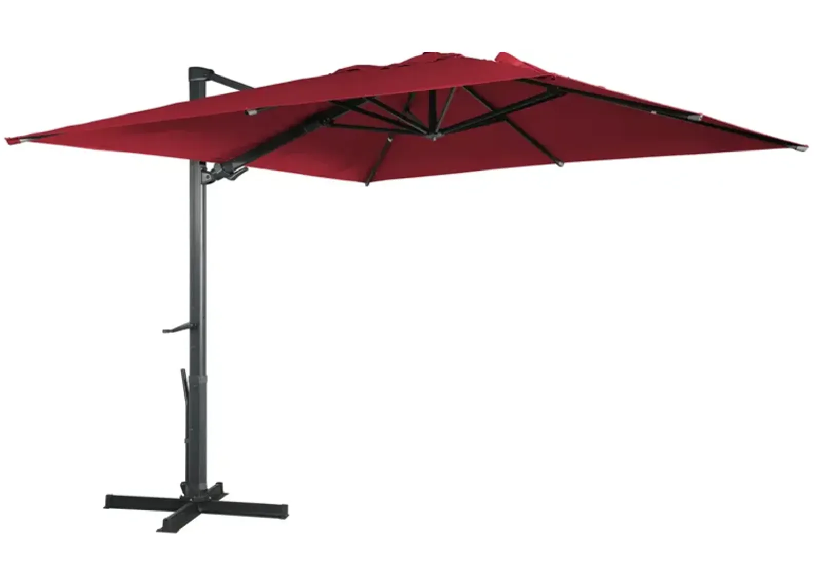 MONDAWE 10ft Square Cantilever Patio Umbrella for Outdoor Shade