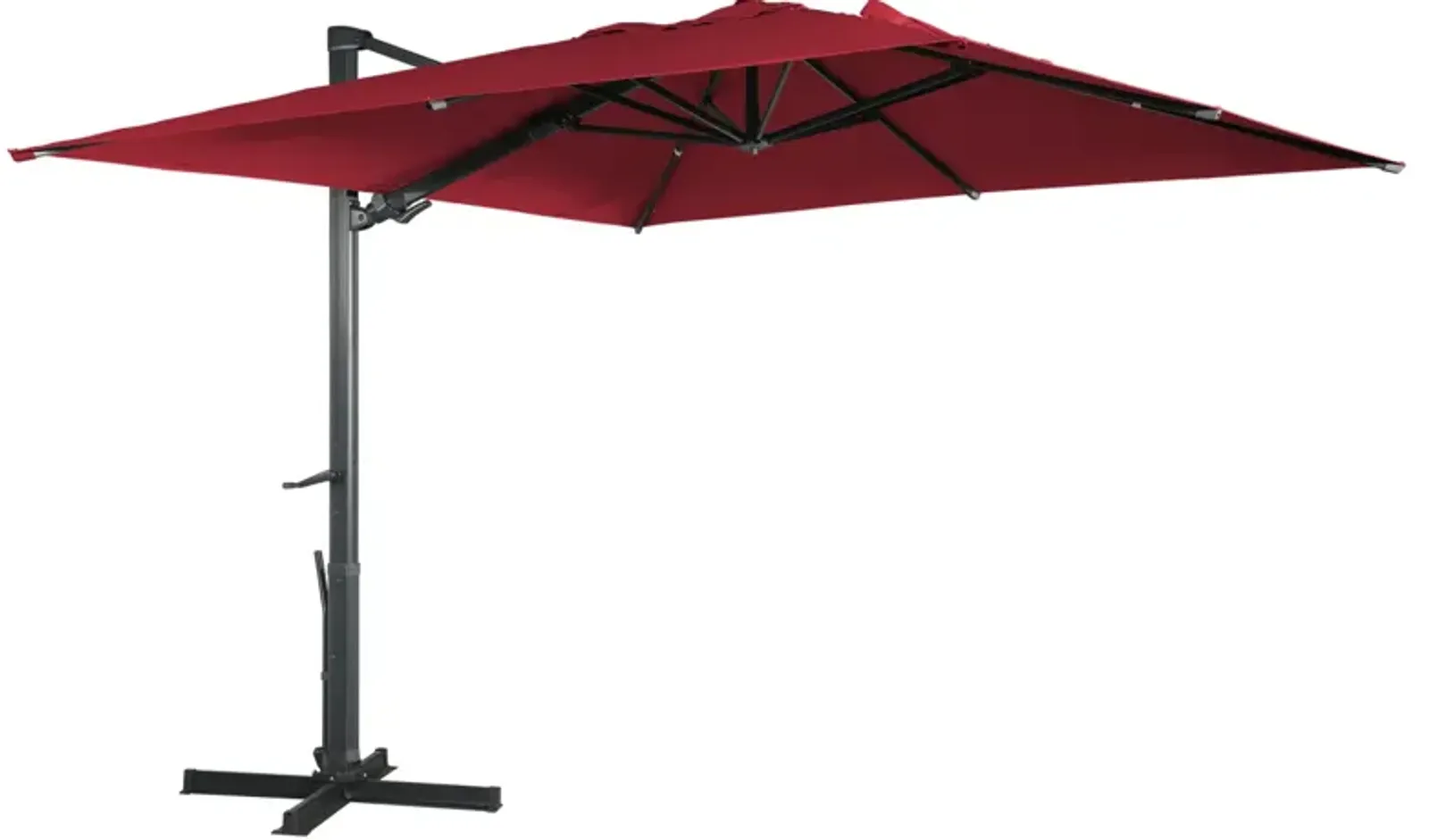 MONDAWE 10ft Square Cantilever Patio Umbrella for Outdoor Shade