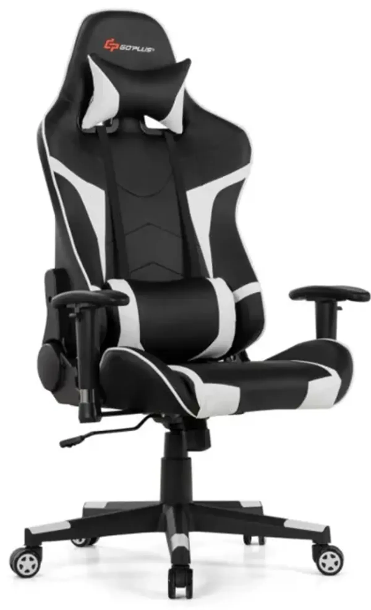 Hivvago Reclining Swivel Massage Gaming Chair with Lumbar Support