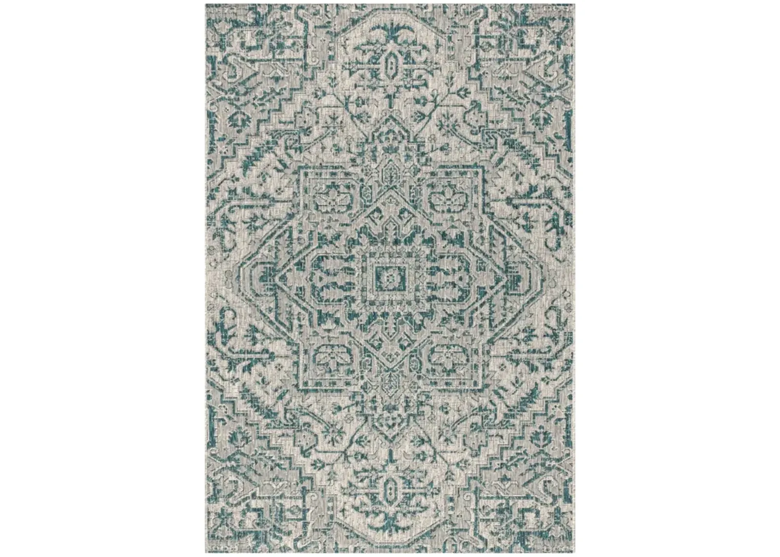 Estrella Bohemian Medallion Textured Weave Indoor/Outdoor Area Rug