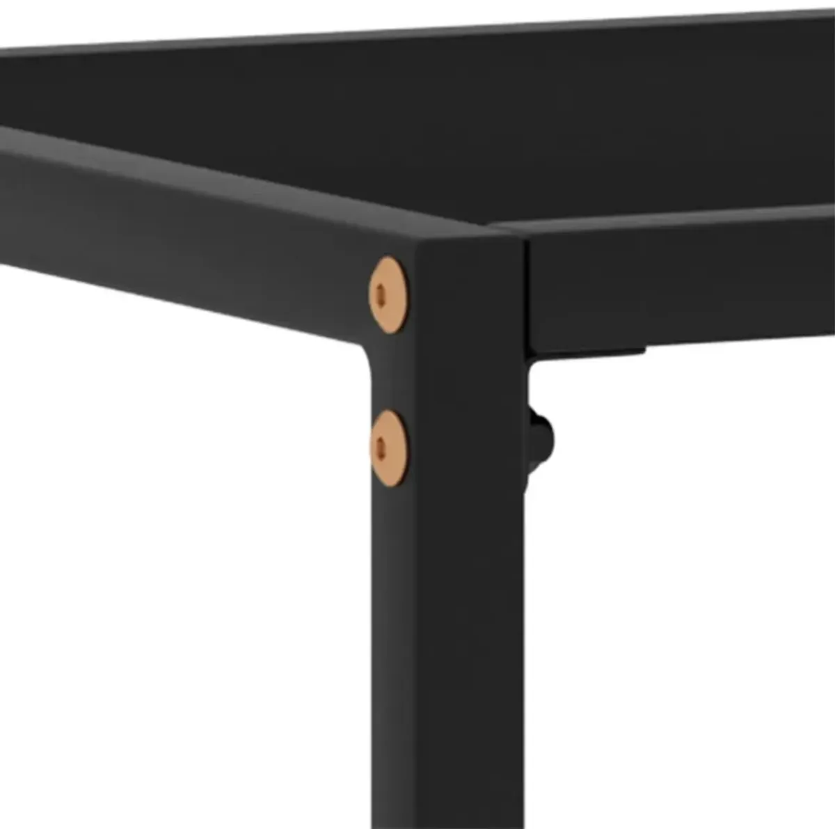 vidaXL Console Table Black 47.2"x13.8"x29.5" Tempered Glass