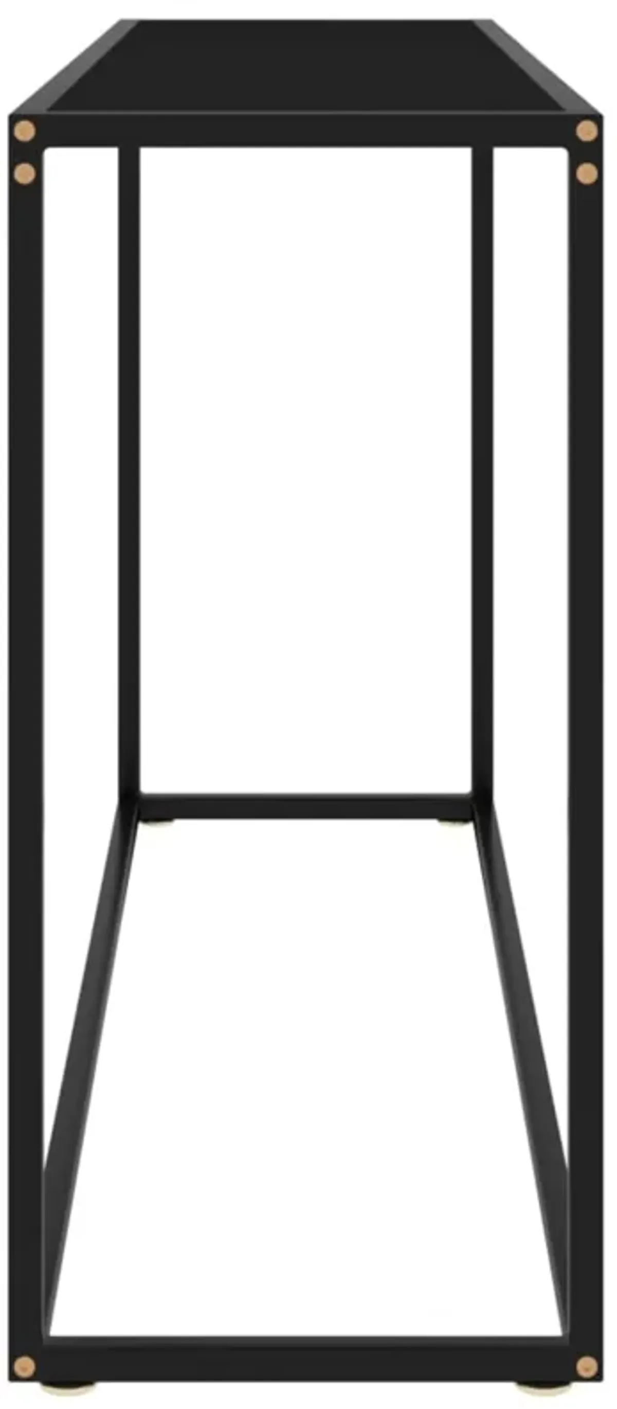 vidaXL Console Table Black 47.2"x13.8"x29.5" Tempered Glass