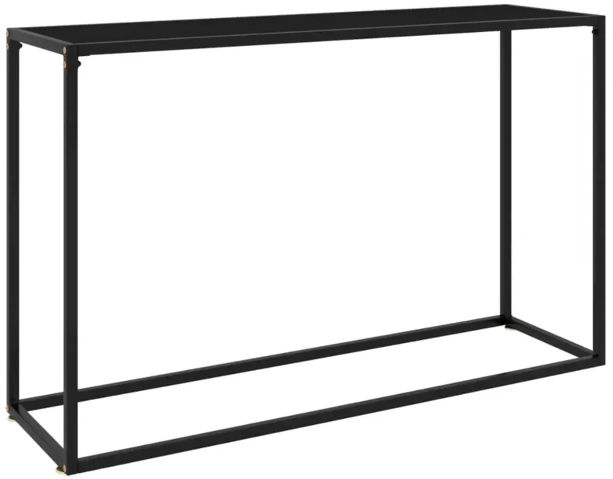 vidaXL Console Table Black 47.2"x13.8"x29.5" Tempered Glass