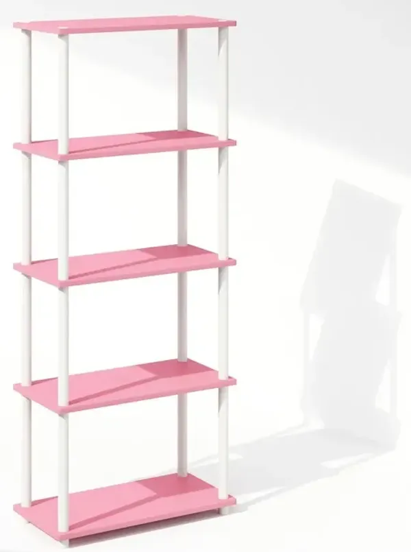 Turn-N-Tube 5-Tier Multipurpose Compact Display Rack, Shelving Unit, Bookcase