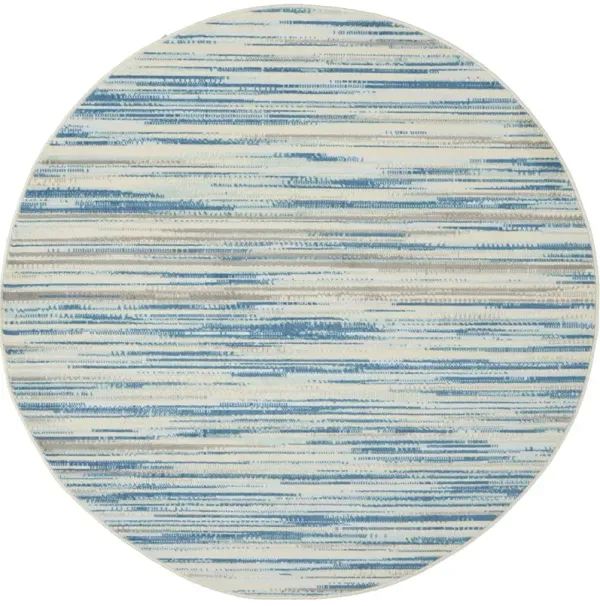 Jubilant JUB04 Blue 5'3" x Round Rug