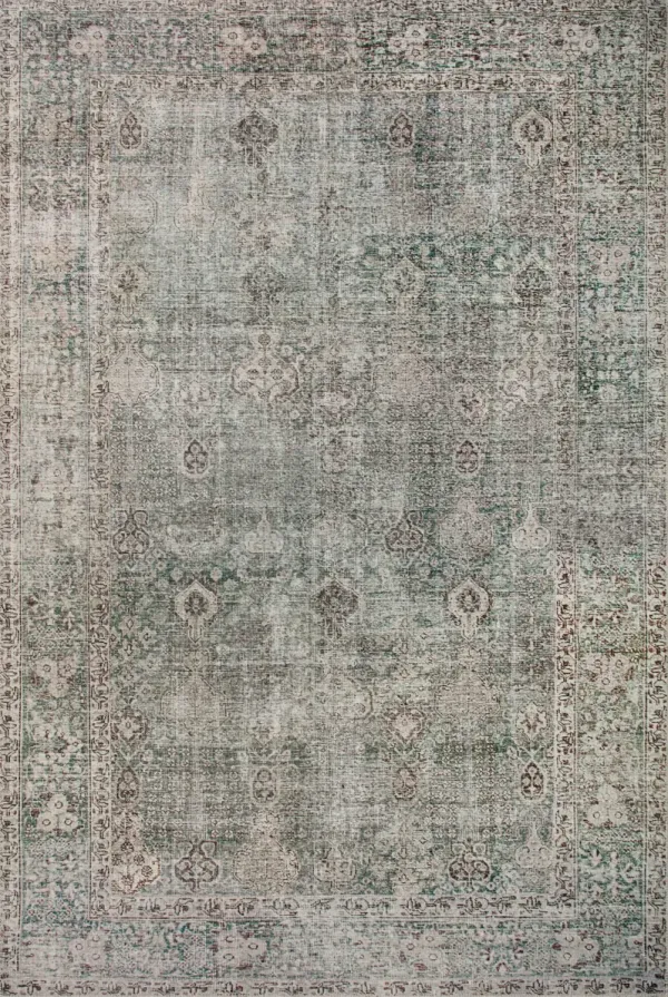 Jules JUL08 Emerald/Antique Ivory 9'6" x 14' Rug by Chris Loves Julia × Loloi