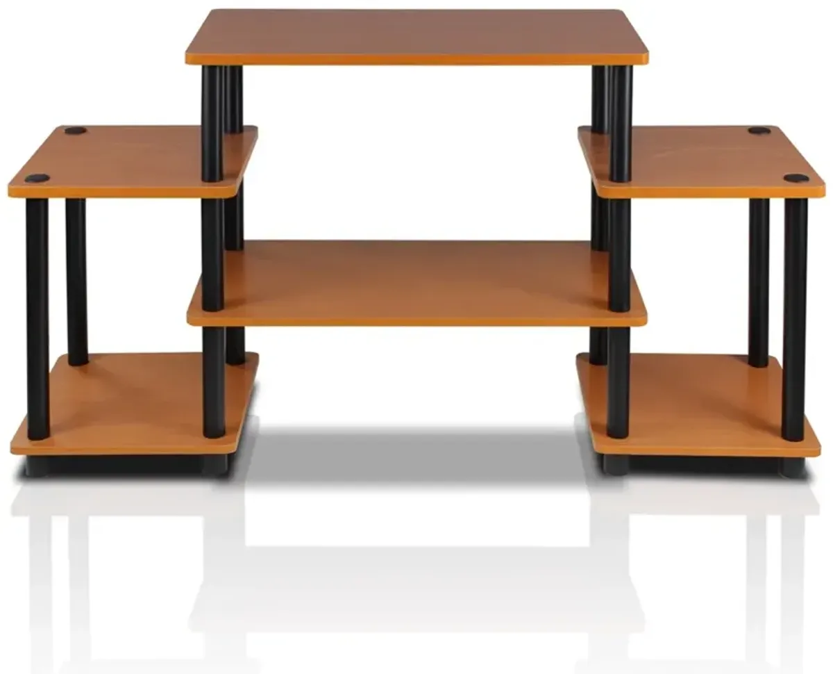 Turn-N-Tube No Tools Entertainment Center, Light Cherry/Black