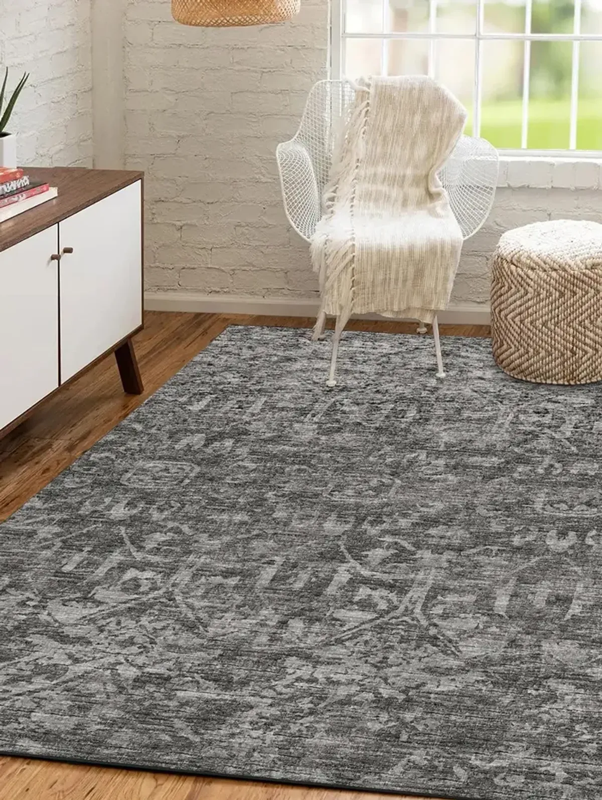 Aberdeen AB1 Graphite 3' x 5' Rug