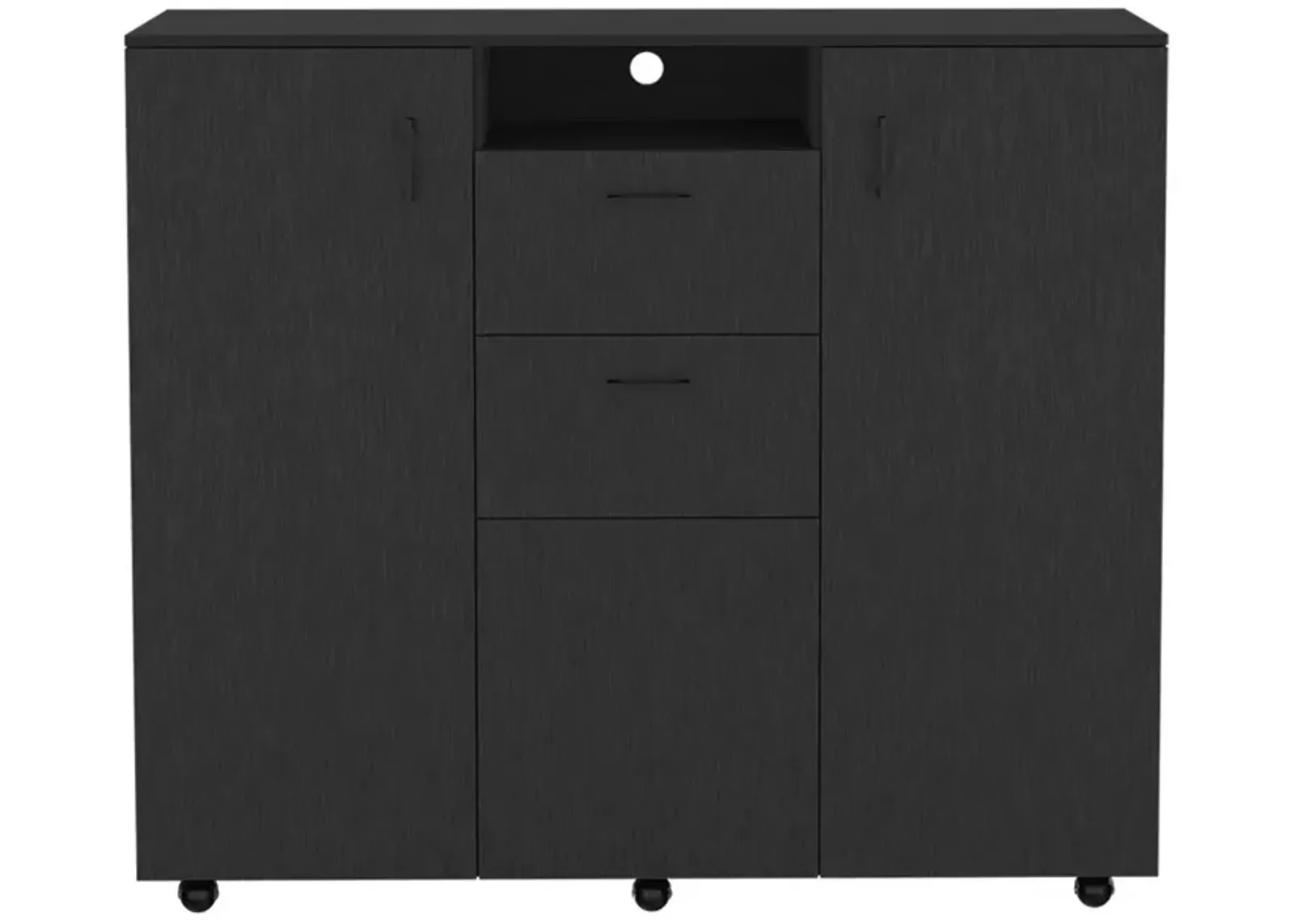 Double Door Cabinet Dresser Quizz, Bedroom, Black