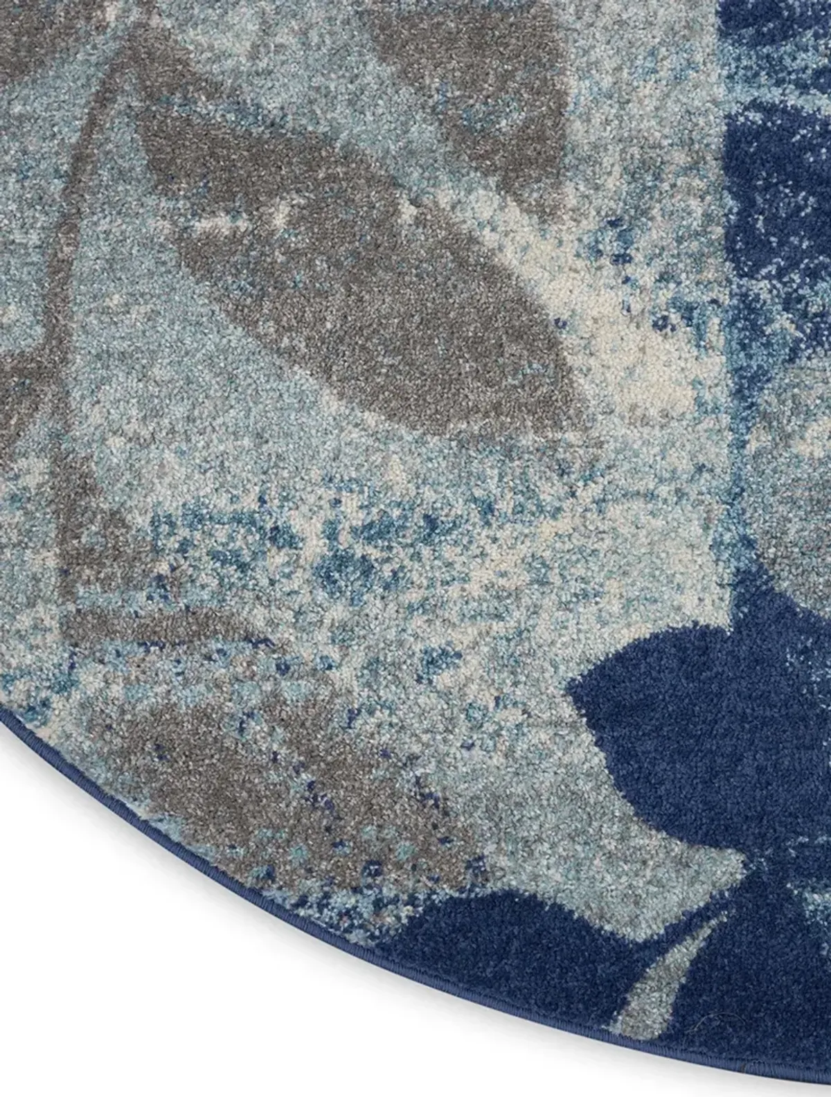 Tranquil TRA01 NAVLB 5'3" x Round Rug