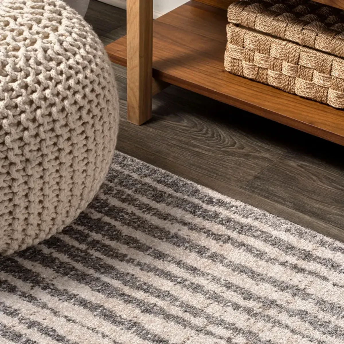 Skoura Modern Bold Stripe Area Rug