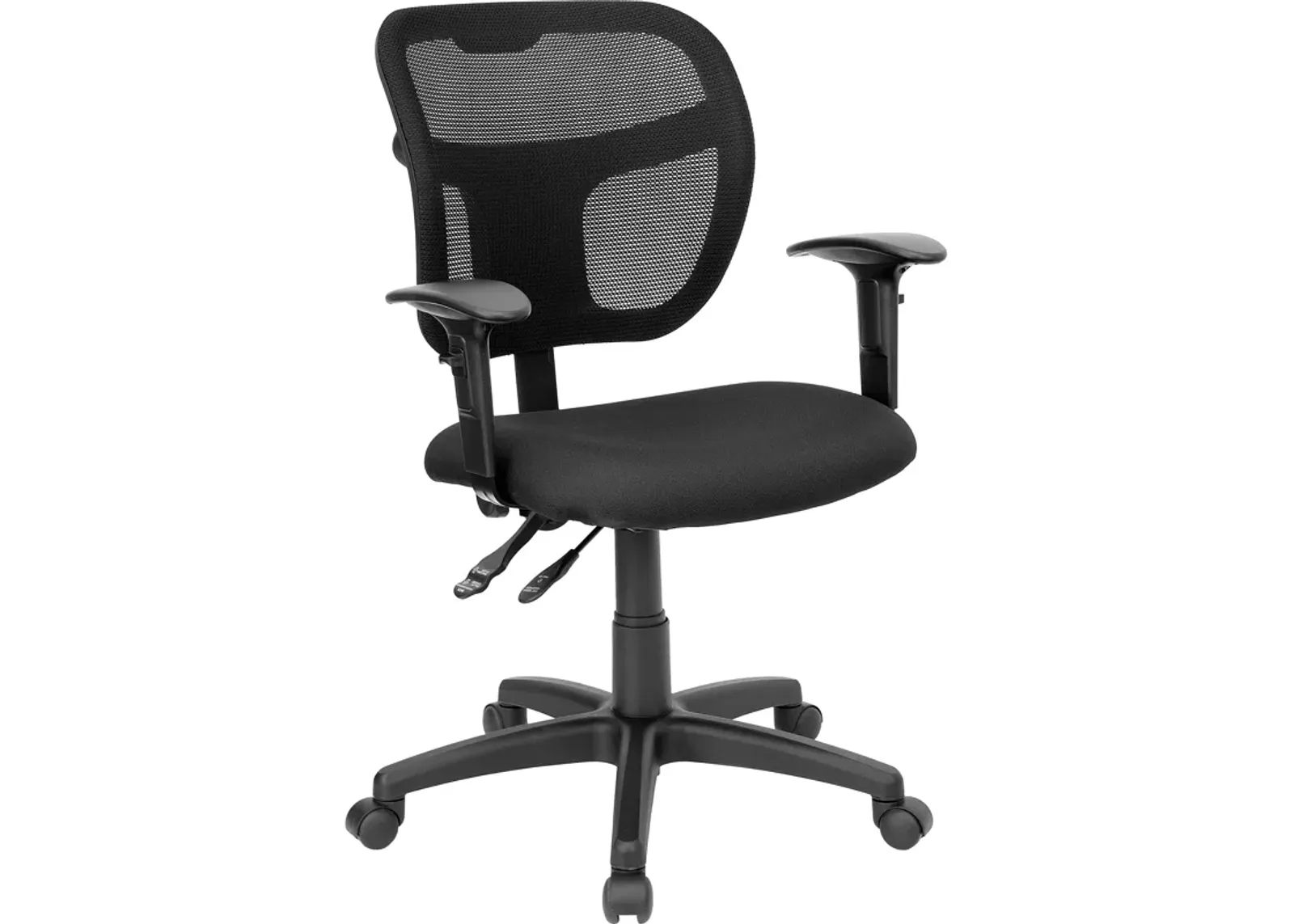 Pellen Mid-Back Mesh Swivel Task Office Chair with Back Height Adjustment and Adjustable Arms