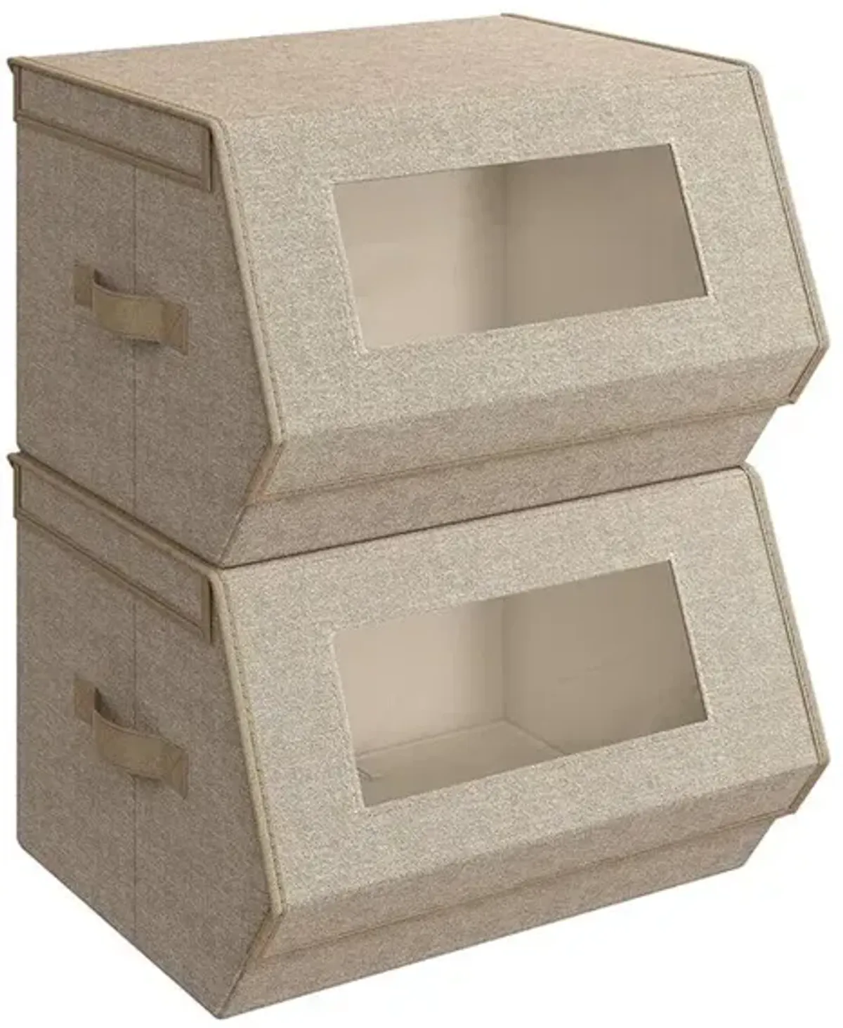 Stackable Storage Boxes – Set of 2 Convenient Organizers for Any Space