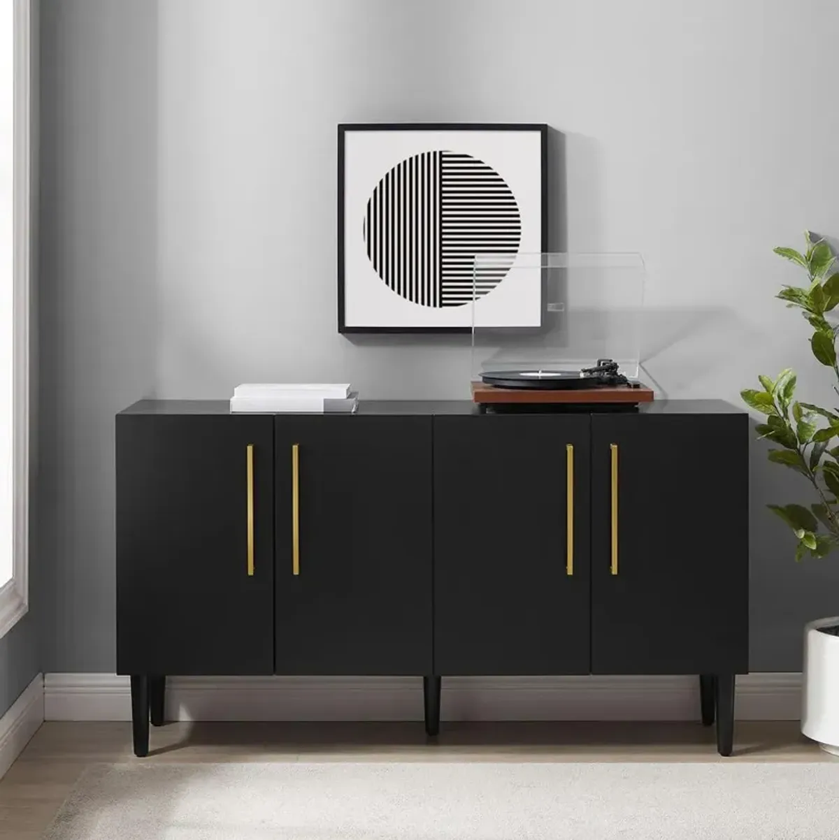 Crosley Furniture Everett Sideboard Matte Black
