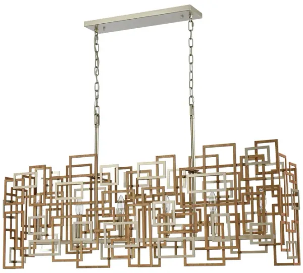 Gridlock 44'' Wide 6-Light Linear Chandelier