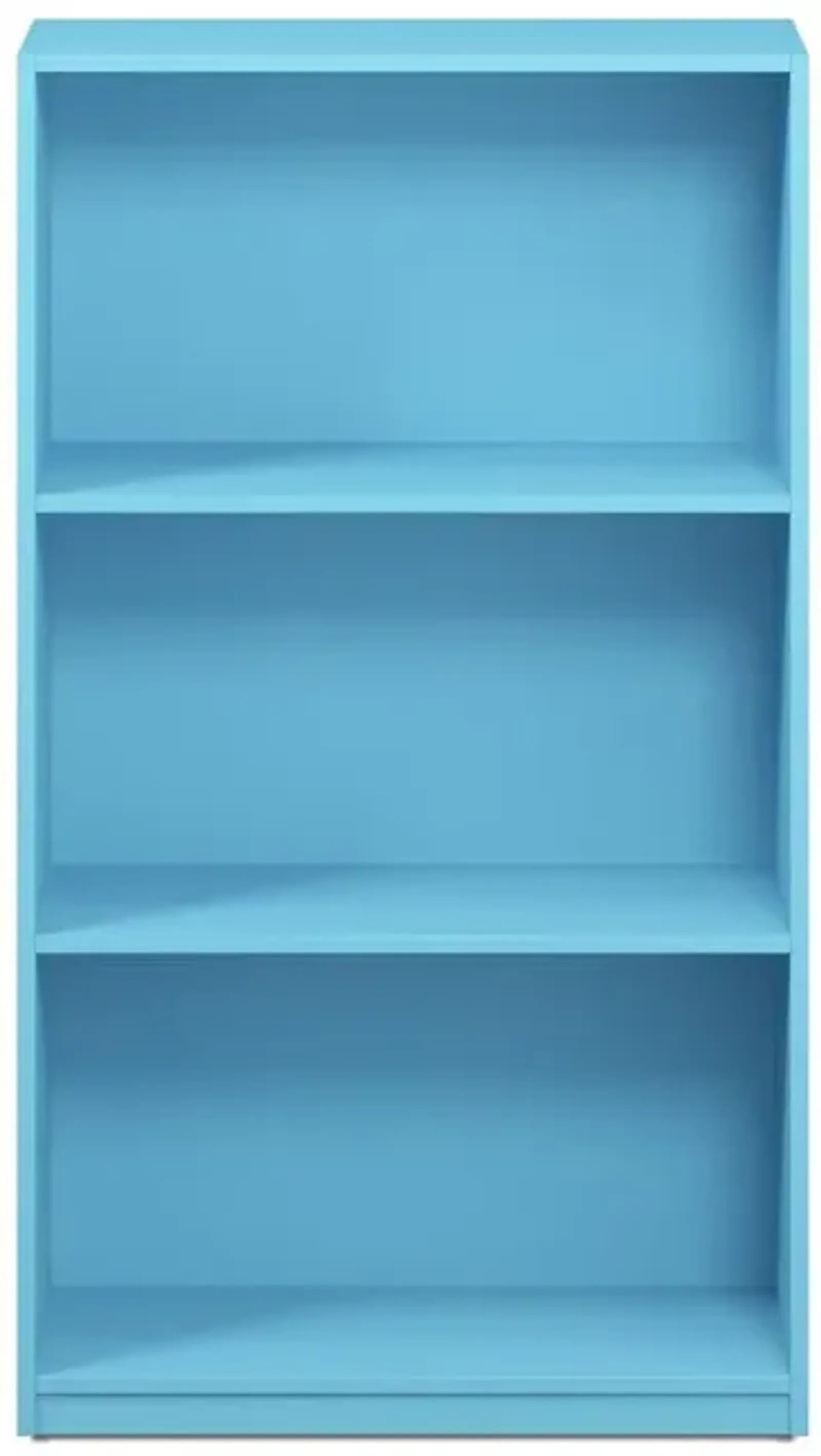 Furinno Basic 3-Tier Bookcase Storage Shelves, Light Blue, 99736LBL