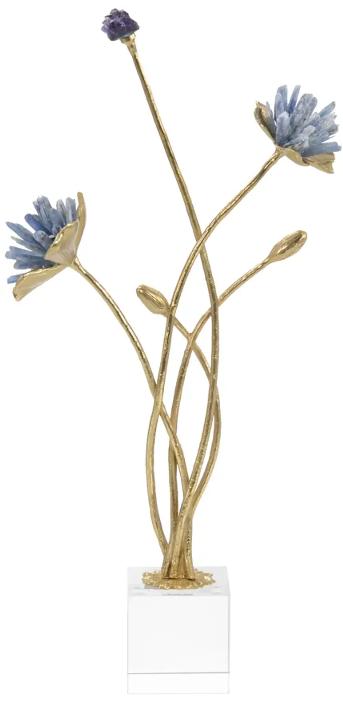 Cyanite Floral Sculpture