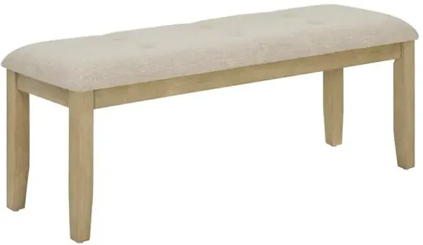 Best Quality Furniture Upholstered Dining Bench With Rustic Beige