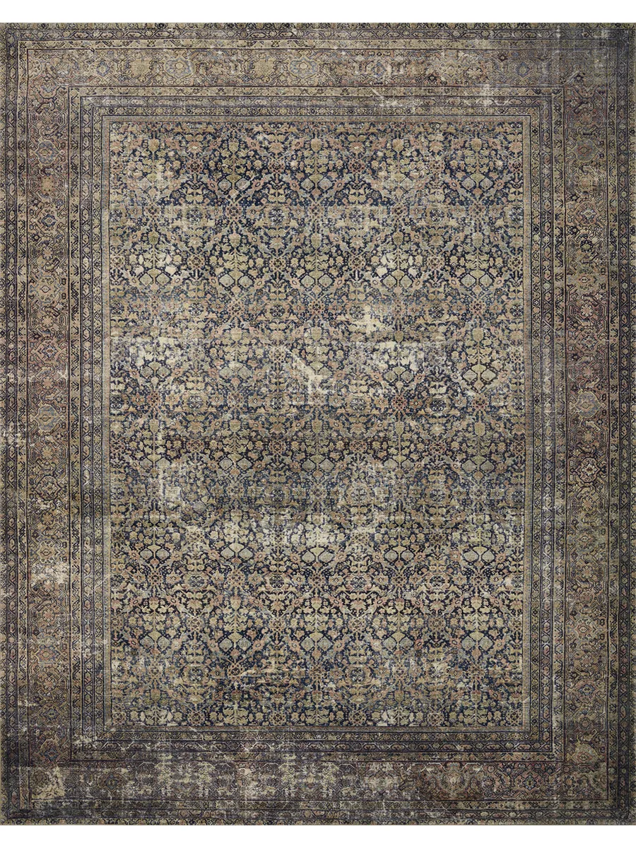 Morgan MOG03 Denim/Multi 3'6" x 5'6" Rug