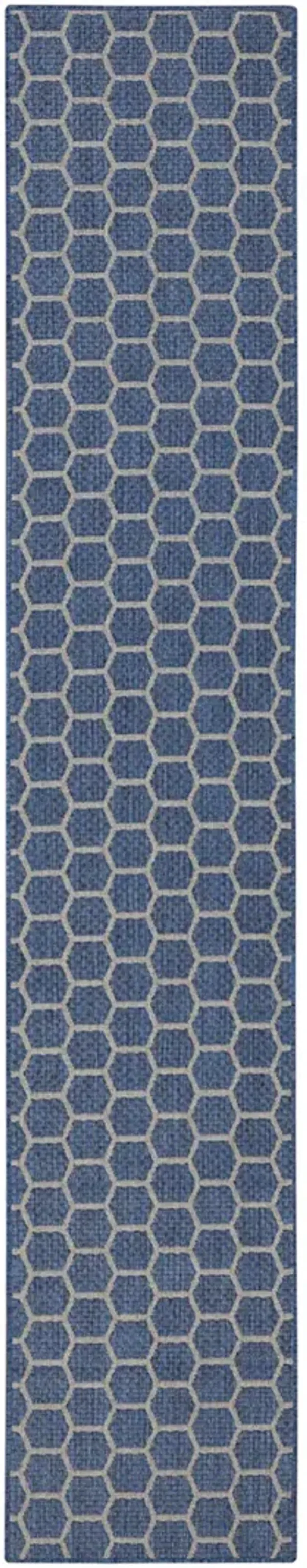 Twist Reversible TWS01 Blue 2'2" x 8' Rug
