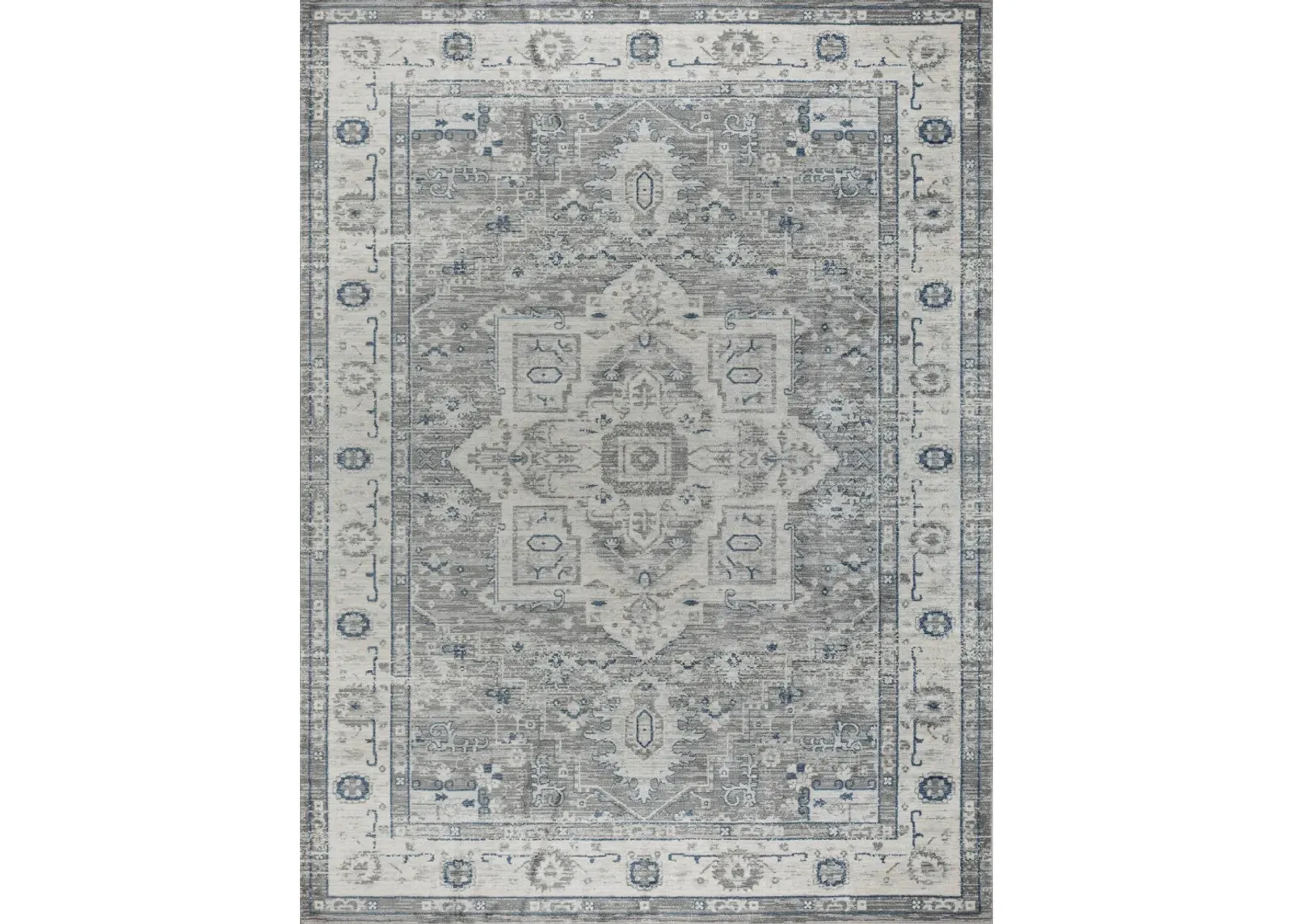 Pasargad Home Turkish Heritage Design Grey Area Rug- 8' 6" X 11' 6"