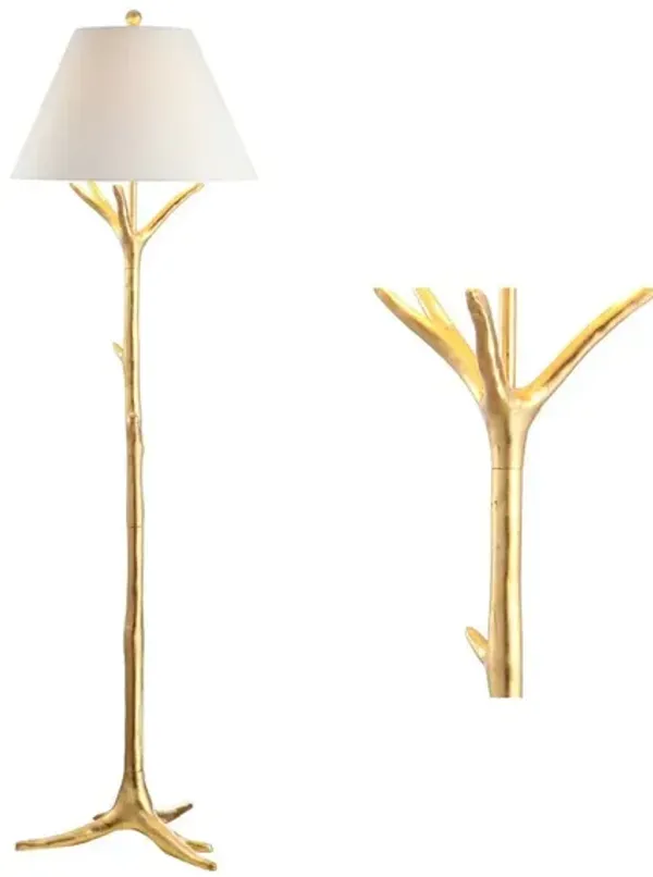 Arbor Faux Bois Resin LED Floor Lamp
